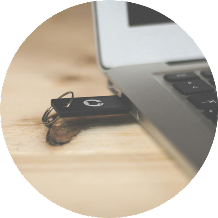 USB drive in laptop