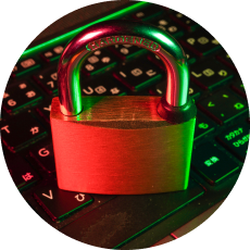 A padlock